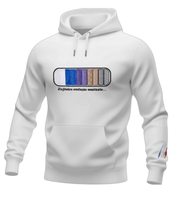 Sweat à capuche brodé "Jiujiteiro Evolução Constante"